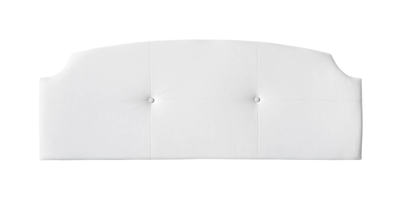 Cabezal cama matrimonio, tapizado de polipiel color blanco